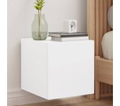 Mueble tv de pared con luces led blancas 30,5x35x30 cm