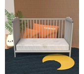 Colchon de cuna 70x140 - alto 12 - desenfundable, revestimiento aloe vera | lupin baby