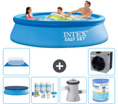 Paquete de piscina - intex - alrededor - 305x305x76 cm + accesorios a535