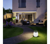 Lámpara exterior sobremesa led solar recargable blanca – 1,2w, regulable