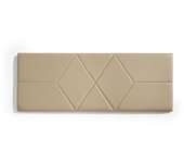 Cabecero de cama 105 dos rombos polipiel 112x57x5cm camel claro