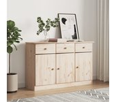 Aparador | aparador de comedor | armario de cocina alta madera maciza de pino 112x35x73 cm cfw91906