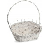 Cesta de regalo mediana de mimbre blanca kadax
