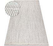 Alfombra nano eo78b melange, bucle, tejido plano blanco / gris 180x270 cm