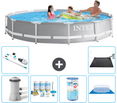 Paquete de piscina - intex - alrededor - 366x366x76 cm + accesorios a2129