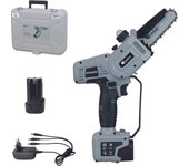 Kamikaze kvs5100 motosierra eléctrica con batería litio corte máximo ø80mm espada 5 y cadena 32 eslabones incluye 2 baterías litio, cargador y kit.