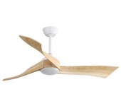 Ventilador de techo minimalista de 52 pulgadas con luz, motor dc de bajo consumo, control remoto de 6 velocidades