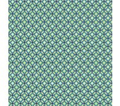 Papel pintado pared diseño geométrico con flor - audra verde fine decor - rollo de 10 m x 0,53 m