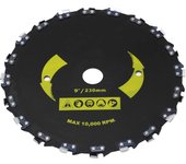 Disco de motosierra de aleación de acero, 9 pulgadas, para esculpir madera y plástico, herramienta multifuncional.