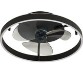 Lindby led ventilador de techo momitu, negro, silencioso, ø 14 cm, ventilador
