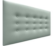 Dhome cabecero de polipiel con 3 hileras de botones cabezal tapizado cama lujo (verde agua, 105cm)