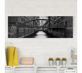 Lienzo cuadro en lienzo bastidor impresion en lienzo blanco y negro arquitectura tierra hamburgo ciudades cielo 212 dormitorio 90 x 30 cm