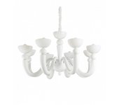 Ideal lux bon bon - lámpara de araña de 8 luces con varios brazos, acabado blanco, e14