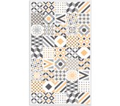 Alfombra de vinilo hidráulica 18 amarilla 65x140 cm pvc cocina salón comedor