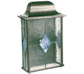 Farol de aluminio bronce para exterior con cristal decorado colección rocky garden deluxe