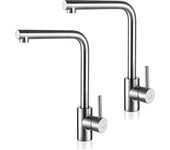 2x cecipa max grifo de cocina, grifo de palanca única de acero inoxidable, grifo de cocina, mezclador de fregadero de cocina cepillado, modelo ue