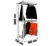 Estanteria simonclothing double 3/309075 gris - 8425437092879 - simon rack