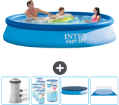 Paquete de piscina - intex - alrededor - 366x366x76 cm + accesorios cb88