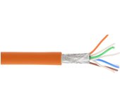 Cable de red inline s/ftp pimf cat.6a libre de halógenos 500mhz naranja 100m