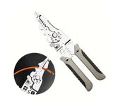 1 pelacables, herramienta multifuncional para electricistas, cortador de cables, tijeras, herramienta para engarzar y tirar de cables