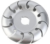Disco de pulido de 12 dientes y 90 mm, rueda plateada de acero al manganeso, herramienta para tallar madera para amoladora angular