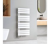 Emke panel plano secador de toallas de agua caliente, secador de toallas conexión lateral para, blanco 1041x500mm 529watts
