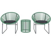 Conjunto de muebles de jardín outsunny en polyrattan, verde