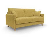 Edgar sofá cama convertible en tela felis impermeable 180 cm (mat. 140x197) amarillo