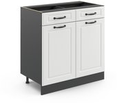 Vicco mueble bajo de cocina r-line, blanco casa de campo, 80 cm sin encimera