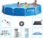 Paquete de piscina - intex - alrededor - 366x366x76 cm + accesorios a1599