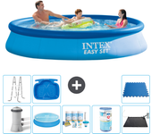Paquete de piscina - intex - alrededor - 366x366x76 cm + accesorios a1053