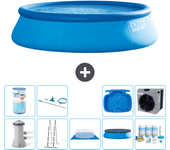 Paquete de piscina - intex - alrededor - 457x457x122 cm + accesorios a1292