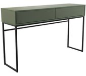 Consola calcalo 103, verde, 84x137x37cm, con cajones
