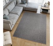Tapiso nizza alfombra de salón habitación gris pelo en bucle fina lisa resistente suave 160 x 220 cm