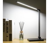 Lámpara de escritorio led enchufable, control táctil, regulable, lámpara de mesa para el hogar, la oficina y el dormitorio