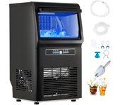 Vevor máquina de hielo autónoma, capacidad de producción de 36,3 kg/24 h, capacidad de almacenamiento de 5,4 kg, 36 cubitos en 15 min, pantalla led