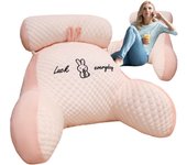 Cojín de lectura, cojín para la espalda, sofá, almohada de lectura con soporte para el cuello y los brazos para apoyo lumbar en la cama, 70 x 50 cm