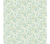 Papel pintado pared flor romántica estilo acuarela - elsie verde fine decor - rollo de 10 m x 0,53 m