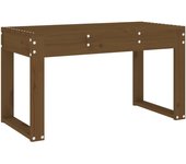 Banco de jardín | banco de exterior | silla de jardín madera maciza de pino marrón miel 80x38x45 cm cfw274564