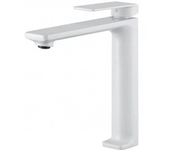Mice - grifo de lavabo con caño alto - monomando alto de baño color blanco mate bdf016-3bl