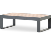 Mesa baja jardin aluminio antracita efecto madera - manhattan