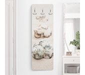 Perchero de pared motivo percha de pared madera perchero recibidor crema beige fotografía 1758 - entrada baño - 105 x 34 cm