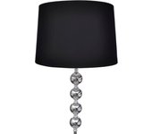 Lámpara de pie pantalla y soporte alto 4 bolas adorno negra cfw445928