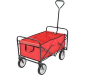 Maison exclusive - carrito de mano plegable de acero color rojo