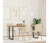 Pack 4 uds sillas de comedor | silla de cocina tela color crema cfw84810