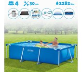 Paquete de piscina - intex - rectángulo - 260x160x65 cm + accesorios cb97