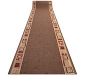 Alfombra de pasillo con refuerzo de goma jena marrón 100cm 100x190 cm