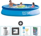 Paquete de piscina - intex - alrededor - 366x366x76 cm + accesorios cb115