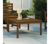 Vidaxl mesa de jardín madera maciza pino marrón miel 82,5x82,5x45 cm