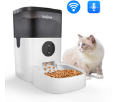 Wifi distribuidor de croquetas balimo 4l para gatos/perros control remoto teléfono móvil lcd,adaptador secteu / batería,función de registro